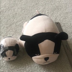 Marshmallow animal frenchbull dog plushie plush